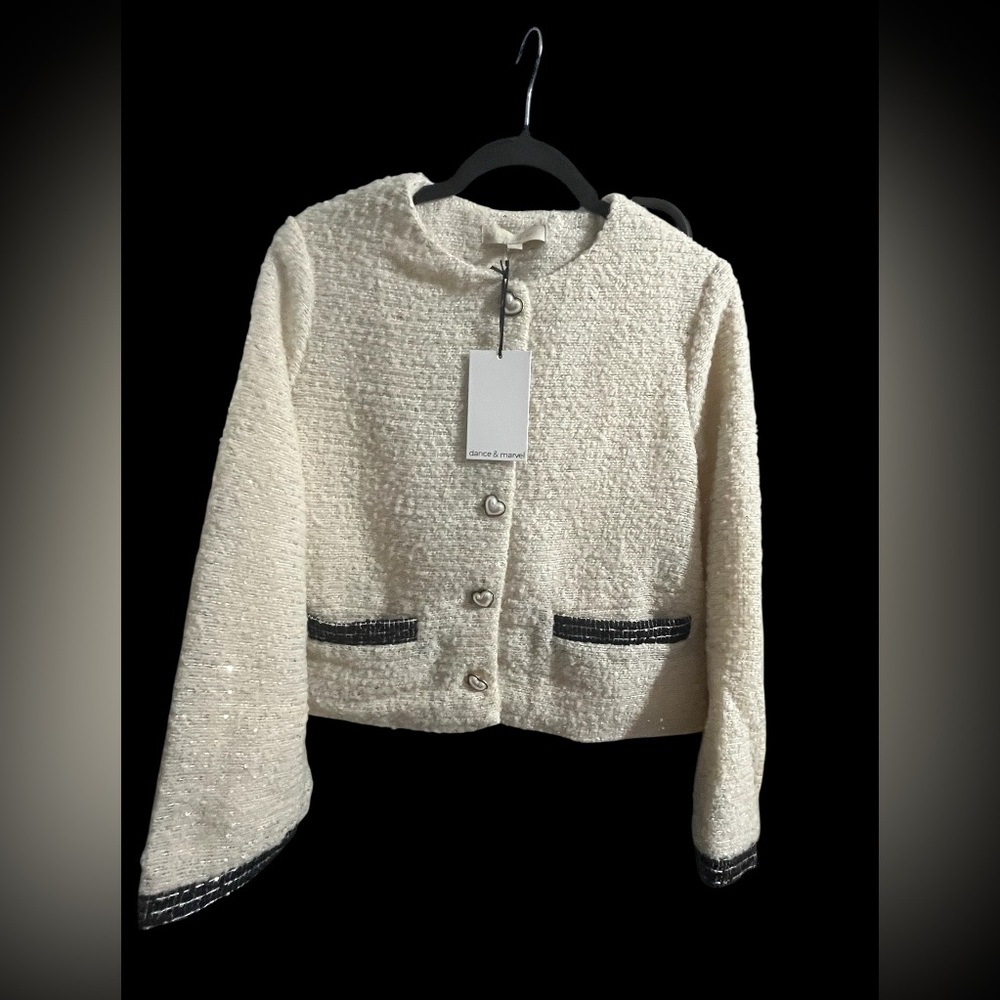 Dance & Marvel Cream Blazer with Black Trim